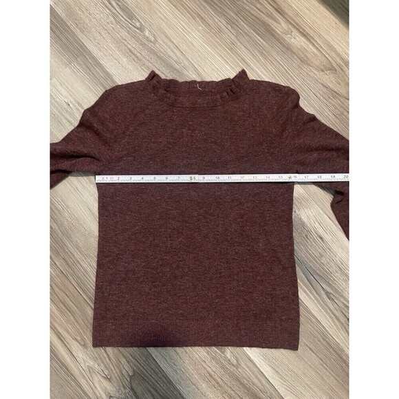 Sundance Aileen Ruffle Pullover Sweater Women S Wool Cashmere Cozy Knit Staple - Picture 5 of 8